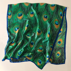 Men's Satin Peacock Shawl Scarf