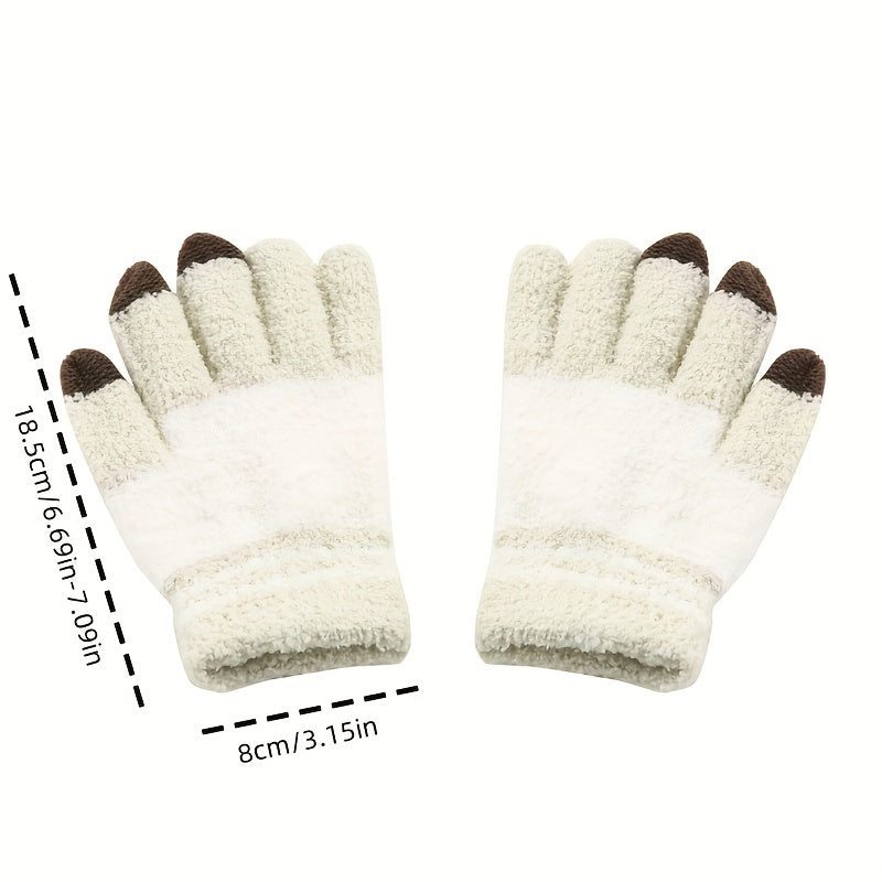 Knitted Touch Screen Gloves Winter Warm Thickened