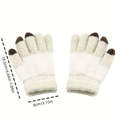 Knitted Touch Screen Gloves Winter Warm Thickened