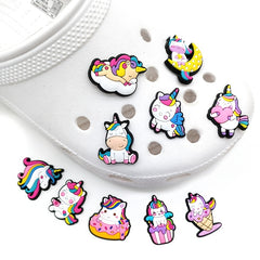 10pcs Unicorn Shoes Decoration for Girls Kids