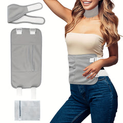 3pcs Reusable Caster Wrap Bag Kit Pink Khaki Grey