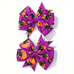 Halloween Kids Bow Hair Clips for Baby Girls, 2pcs