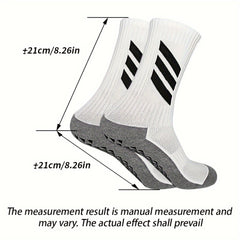 4 Pairs Non Slip Striped Football Socks