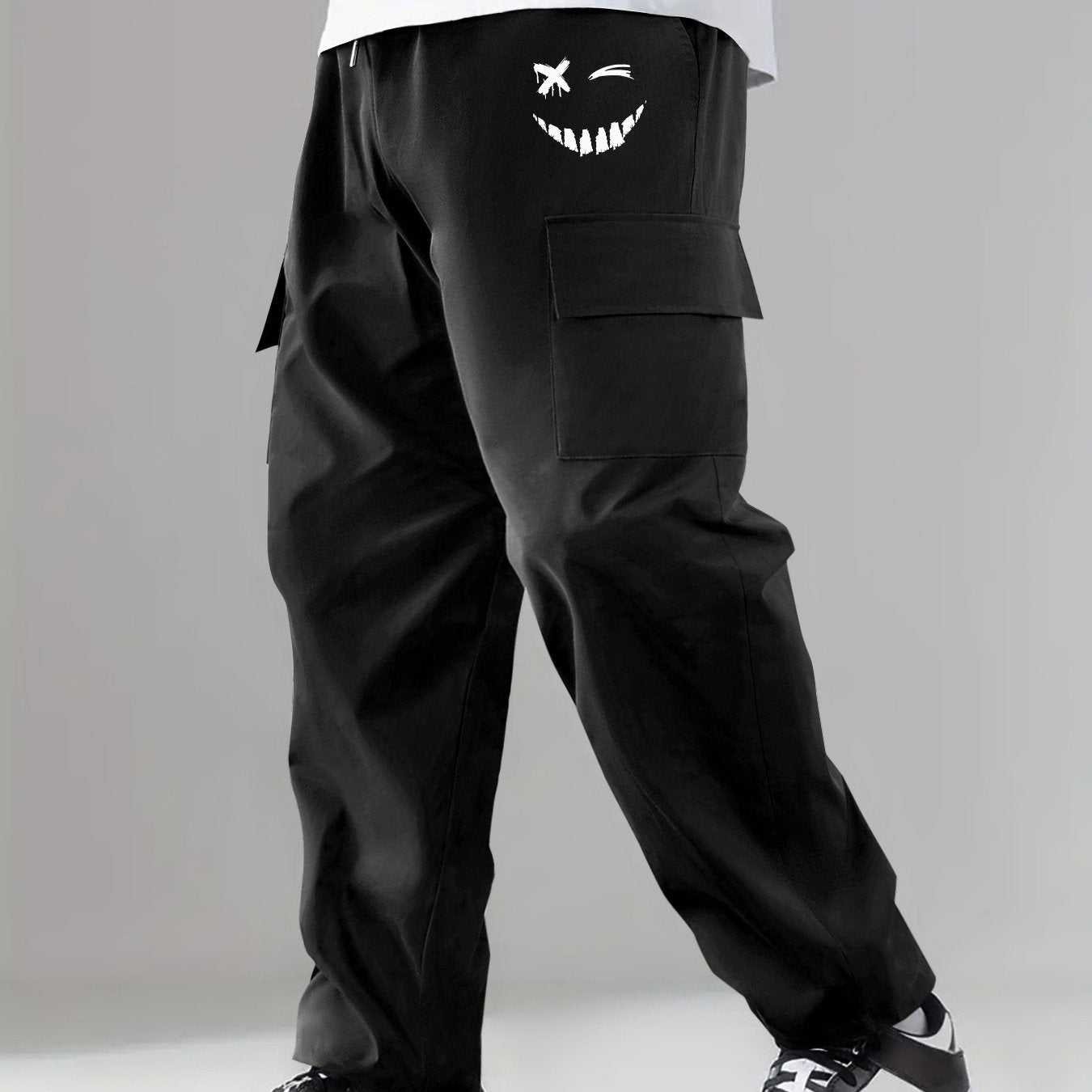Cargo Pants Men Casual Loose Fit Drawstring Joggers Spring Summer