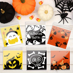 100pcs Halloween Candy Cookie Gift Packaging Bag Decoration