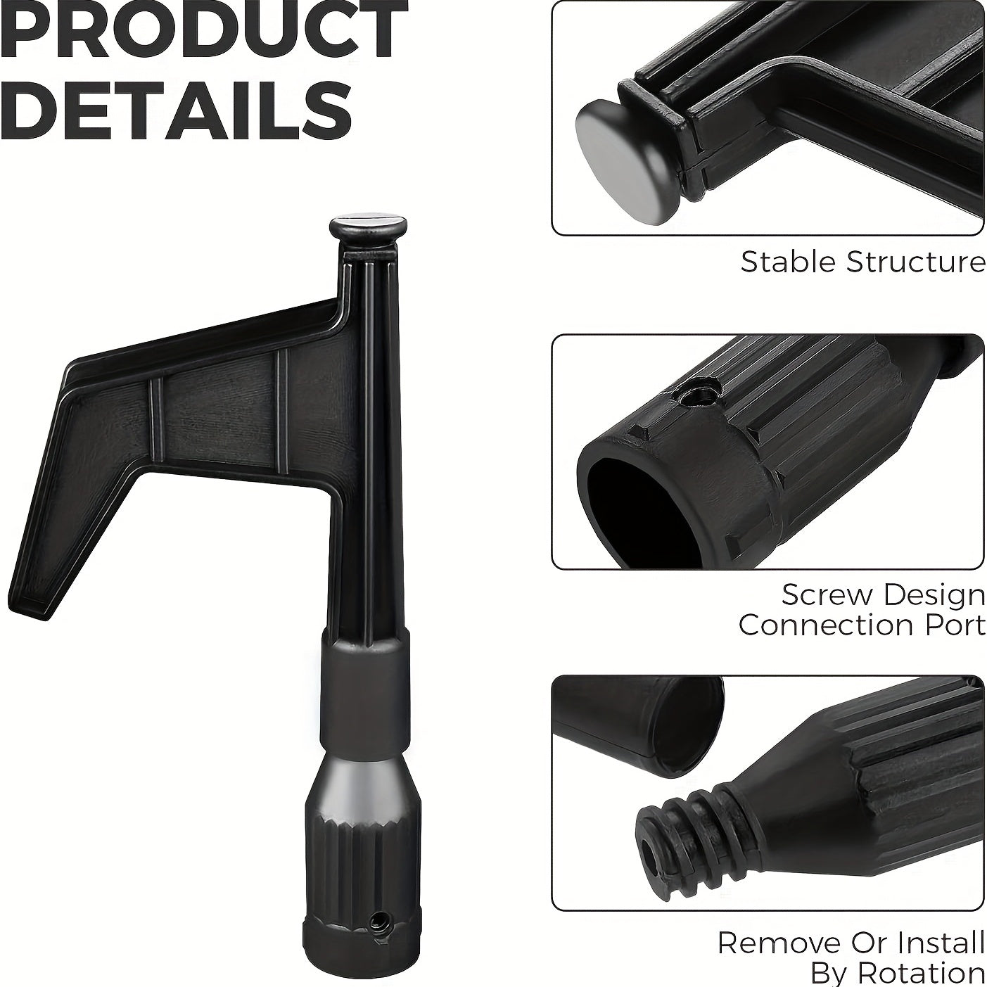 Boat Hook Attachment 20X10 Nylon Hook Head Replacement