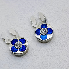 Rhinestone Button Covers for Men & Women Floral Pattern Shirt Decoration