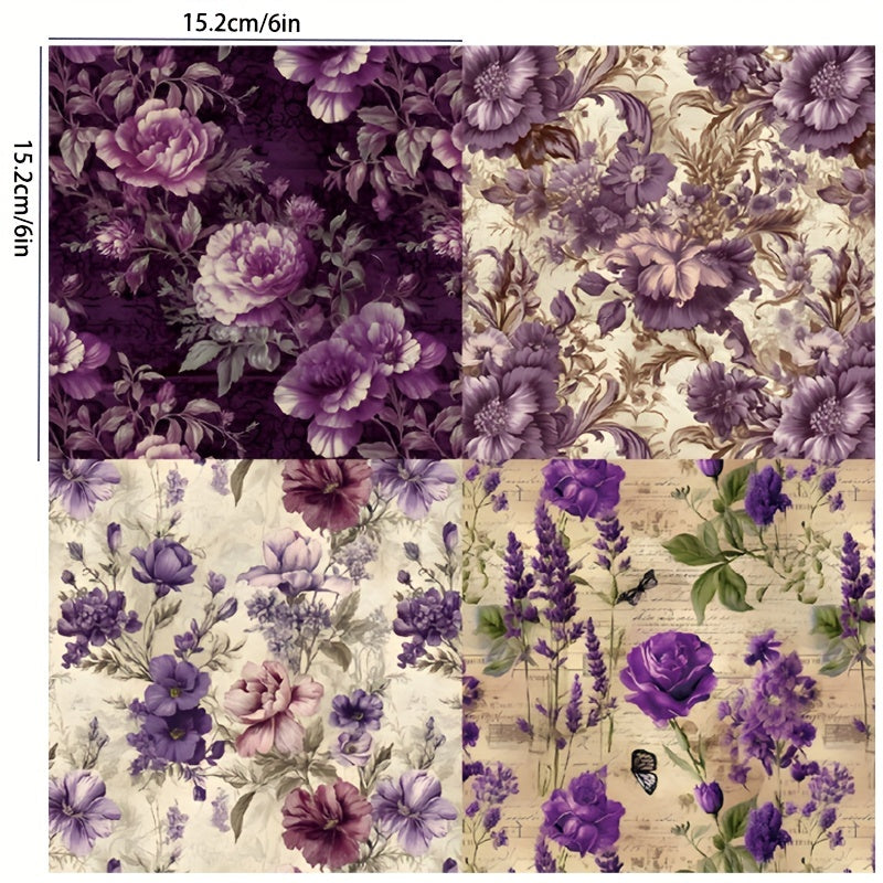 Violet Theme DIY Wrapping Paper 24 Sheets