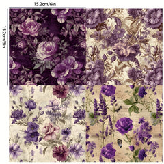Violet Theme DIY Wrapping Paper 24 Sheets