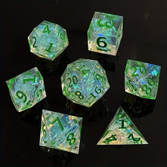 7pcs Sharp Resin Dice Set for Board Game Entertainment