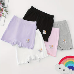 5 Packs Girls Ribbed Modal Underwear Shorts