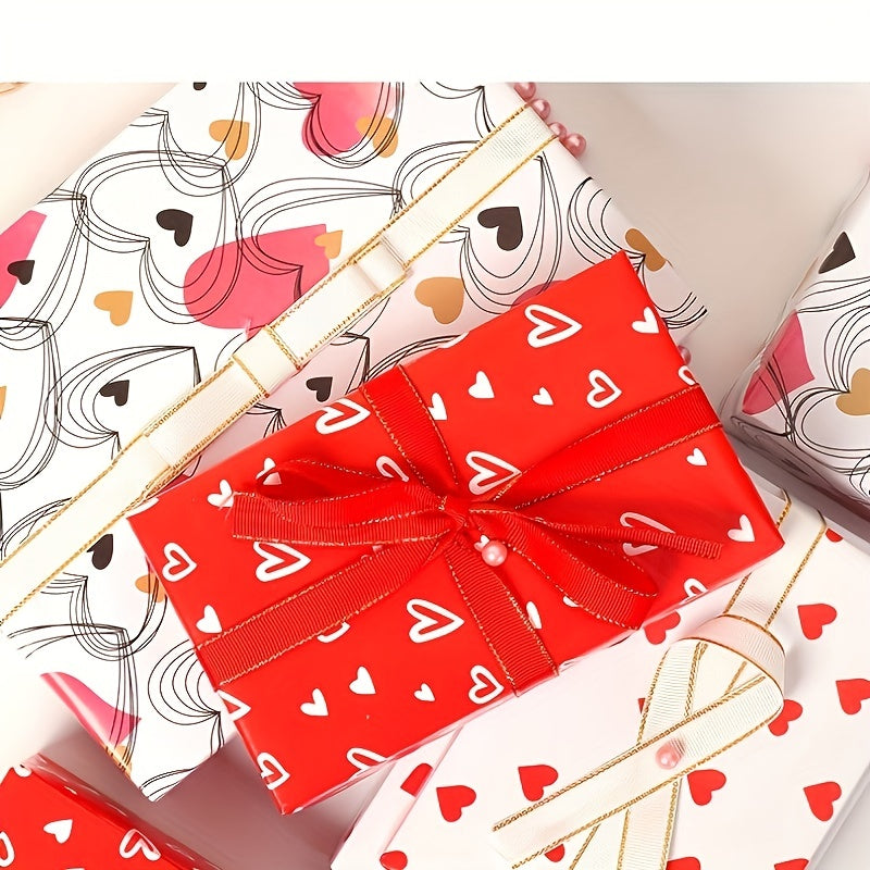 10pcs 20in 26in Colorful Valentine's Wrapping Paper Snow Christmas Gift