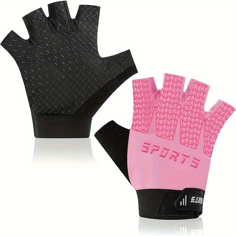 Kids Fingerless Cycling Gloves Non Slip Toddler Sport Half Finger Fishing Gloves