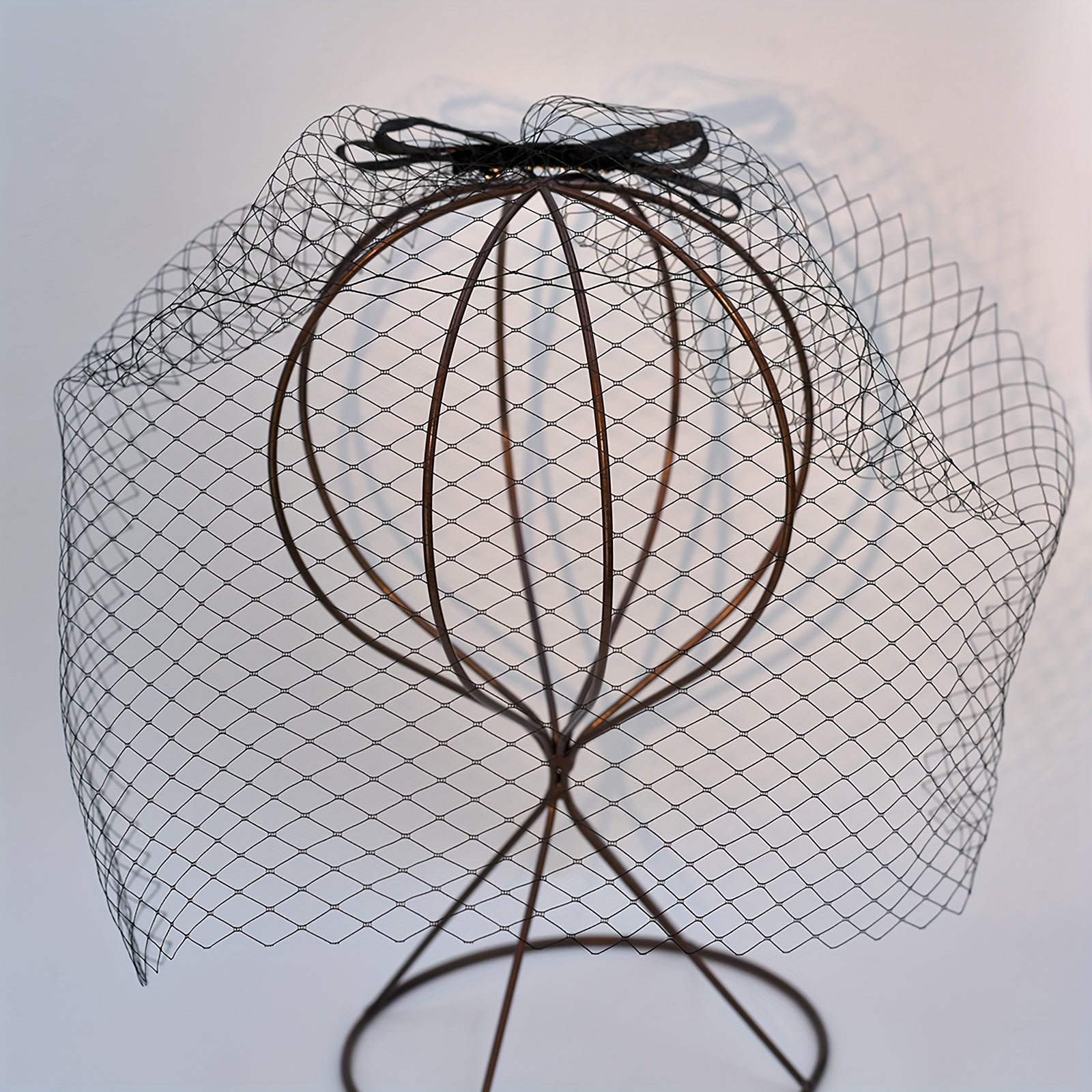 Vintage Inspired Bridal Veil Hair Clip Mask for Weddings