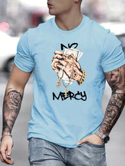 Cartoon Money Print Men's Graphic Tee for Summer