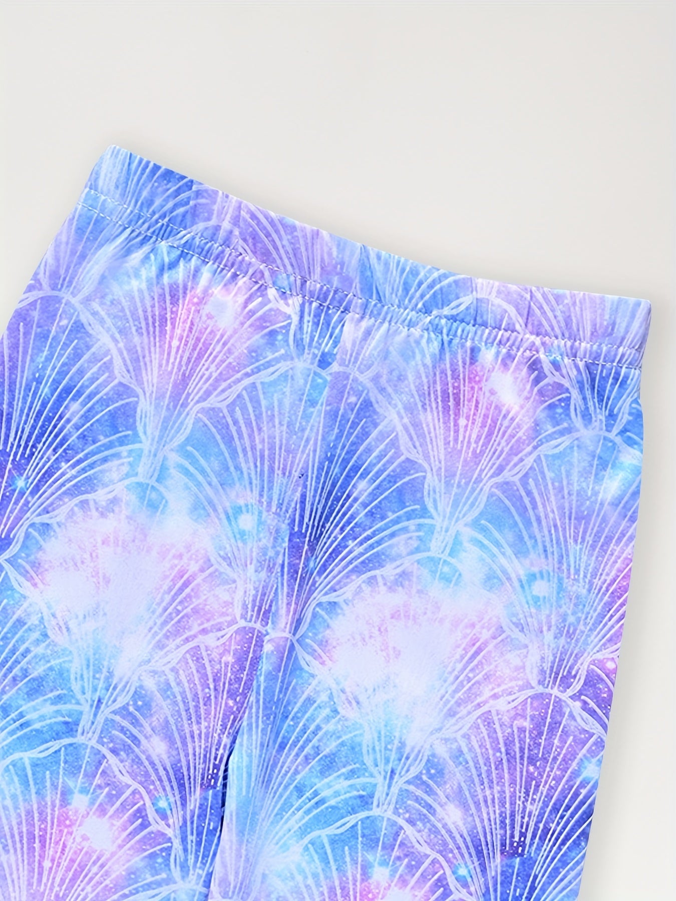 Cartoon Print Stretch Tight Pants for Little Girls