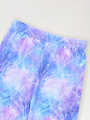Cartoon Print Stretch Tight Pants for Little Girls