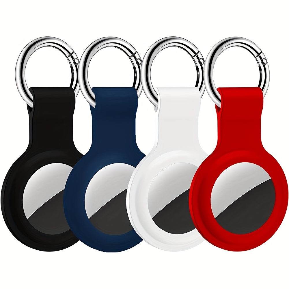 4 Pack Silicone AirTag Case Keychain Holder for GPS Item Finders