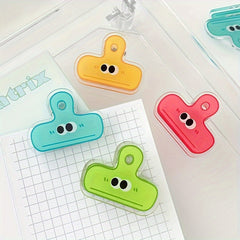 2pcs Acrylic Transparent Cartoon File Storage Clips