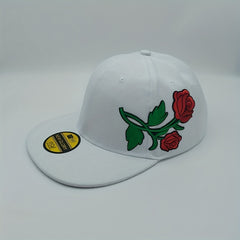 Rose Flower Embroidered Baseball Cap Men Women