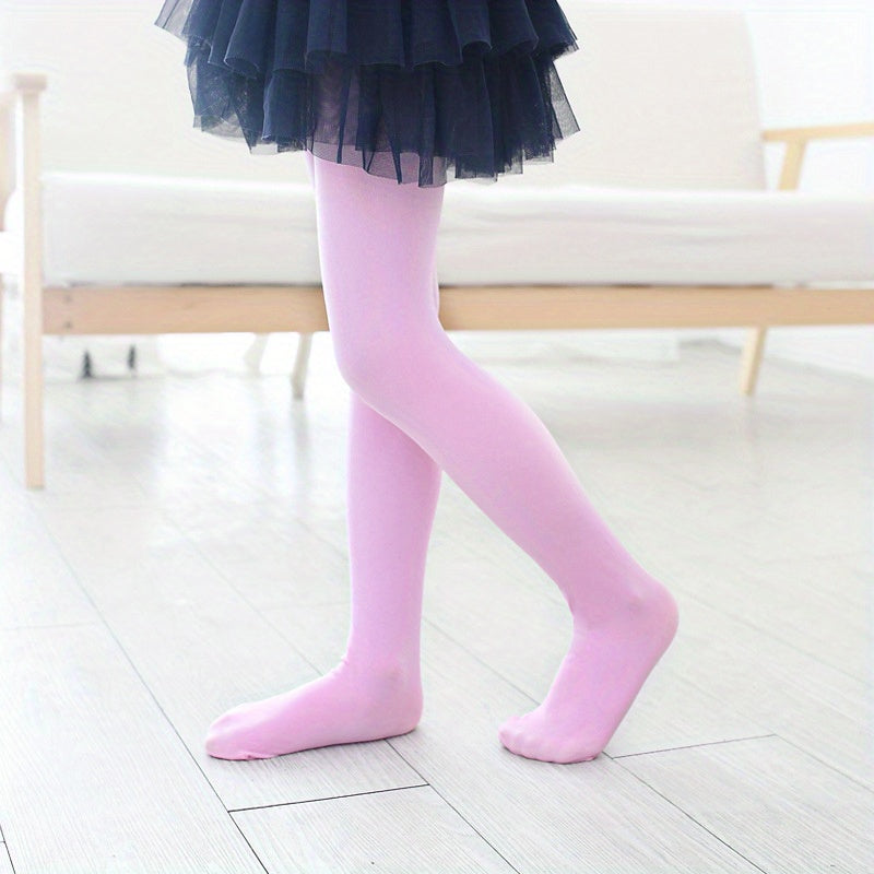 Girls Thin Solid Pantyhose For Spring Summer Kids Stockings Leggings Tights