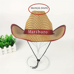 Comfortable Cowboy Hats Knitting Paper Mens Straw Hat Western Sunshade