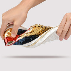 Unisex Glitter Block Sneakers for Men