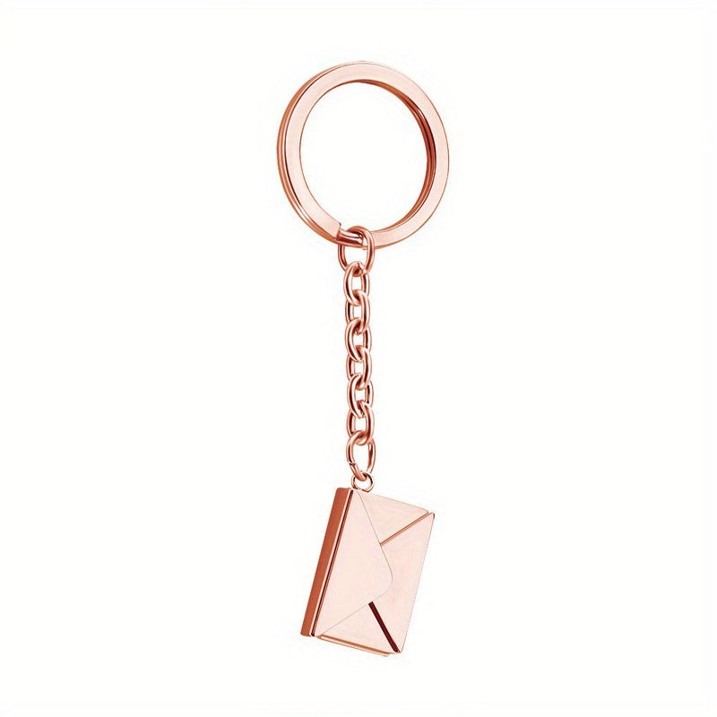 Personalized Engraved Envelope Pendant Keychain