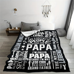Grandpa Gift Blanket For Outdoor Camping Sofa Living Room Decor