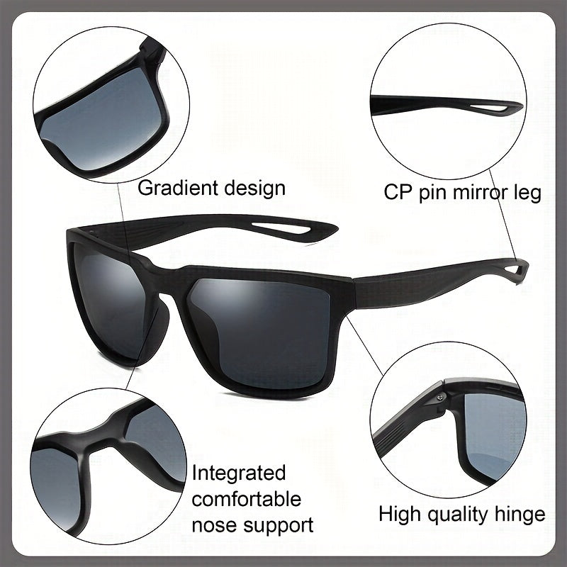 Men's Polarized Cycling Driving Sunglasses With Glasses Case