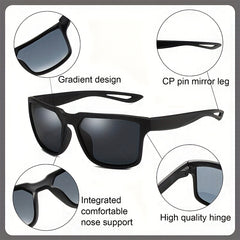 Men's Polarized Cycling Driving Sunglasses With Glasses Case