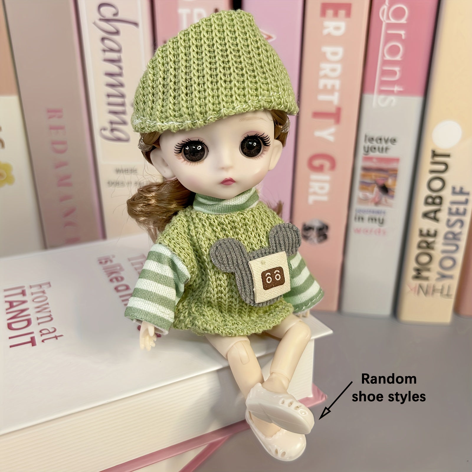 Adorable Pink Doll for Girls with Removable Clothes PVC Material