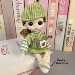 Adorable Pink Doll for Girls with Removable Clothes PVC Material