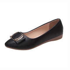 Women's Bowknot Flat Shoes Pointed Toe Slip On Comfy & Versatile Flats