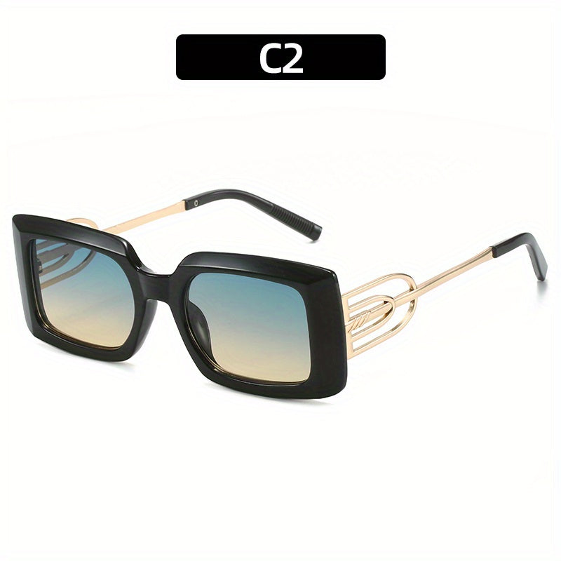 Square Jelly Sunglasses Casual Gradient Glasses UV400