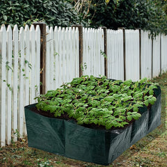Fabric Raised Garden Bed with 6 Partition Grids PE Flowerpot
