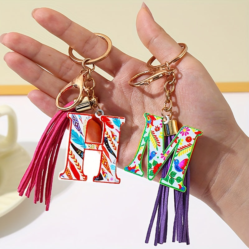 English Alphabet Keychain Pendant for Keys Backpacks Wallets
