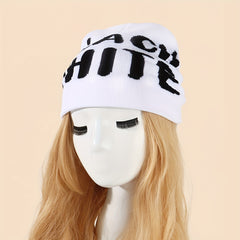Jacquard Beanie Hip Hop Unisex Knit Hat Elastic Y2K Skull Cap Warm