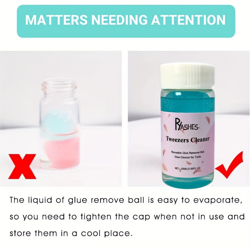 Glue Cleaner Tweezers Cleaning For Tools Eyelash Extension Glue