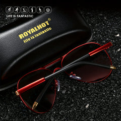 RoyalHot Polarized Oval Frame Sunglasses Driving Sun Glasses Shades P7002