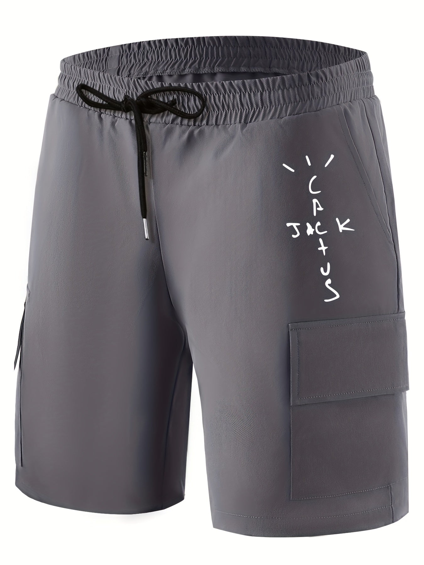 Men's Casual Waist Drawstring Cargo Shorts