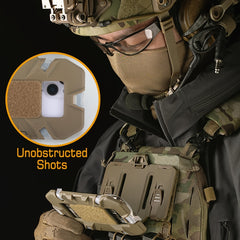 Phone Holder Chest Rig Molle Hands Folded Mount Mobile Phone Plate Carrier Pouch