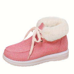 Fur Fleece Lined Thermal Snow Shoes Lightweight Winter Boat Shoes
