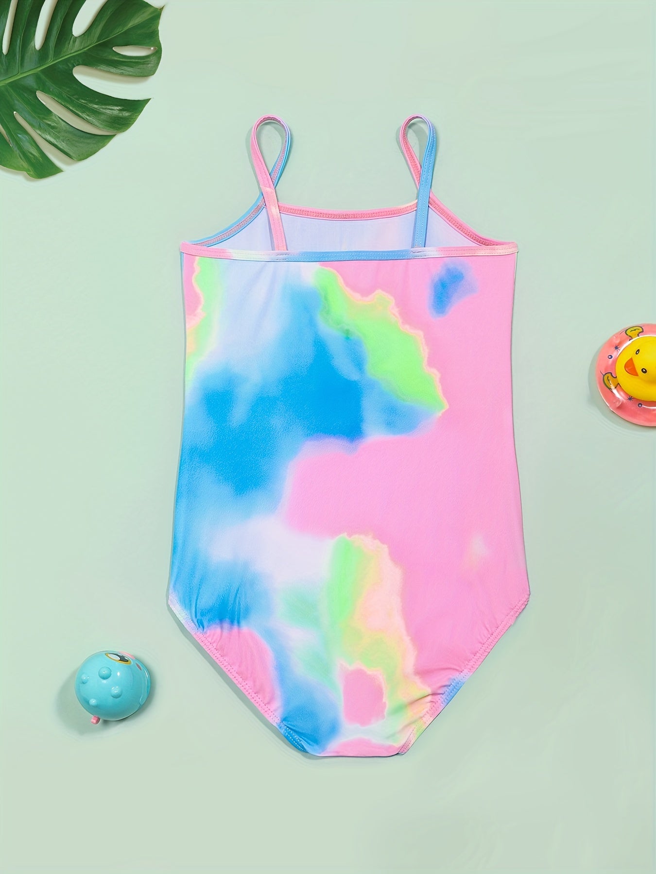 Girls Tie Dye Butterfly One Piece Swimsuit Kids Beach Bathing Suits