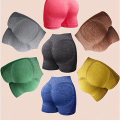 7pcs Seamless Stretch Yoga Shorts Running Sports Women's Activewear