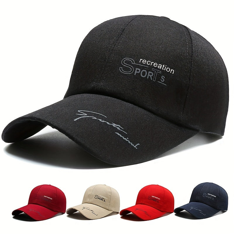 Canvas Extended Brim Baseball Cap Men's Women's Sunblock Hat