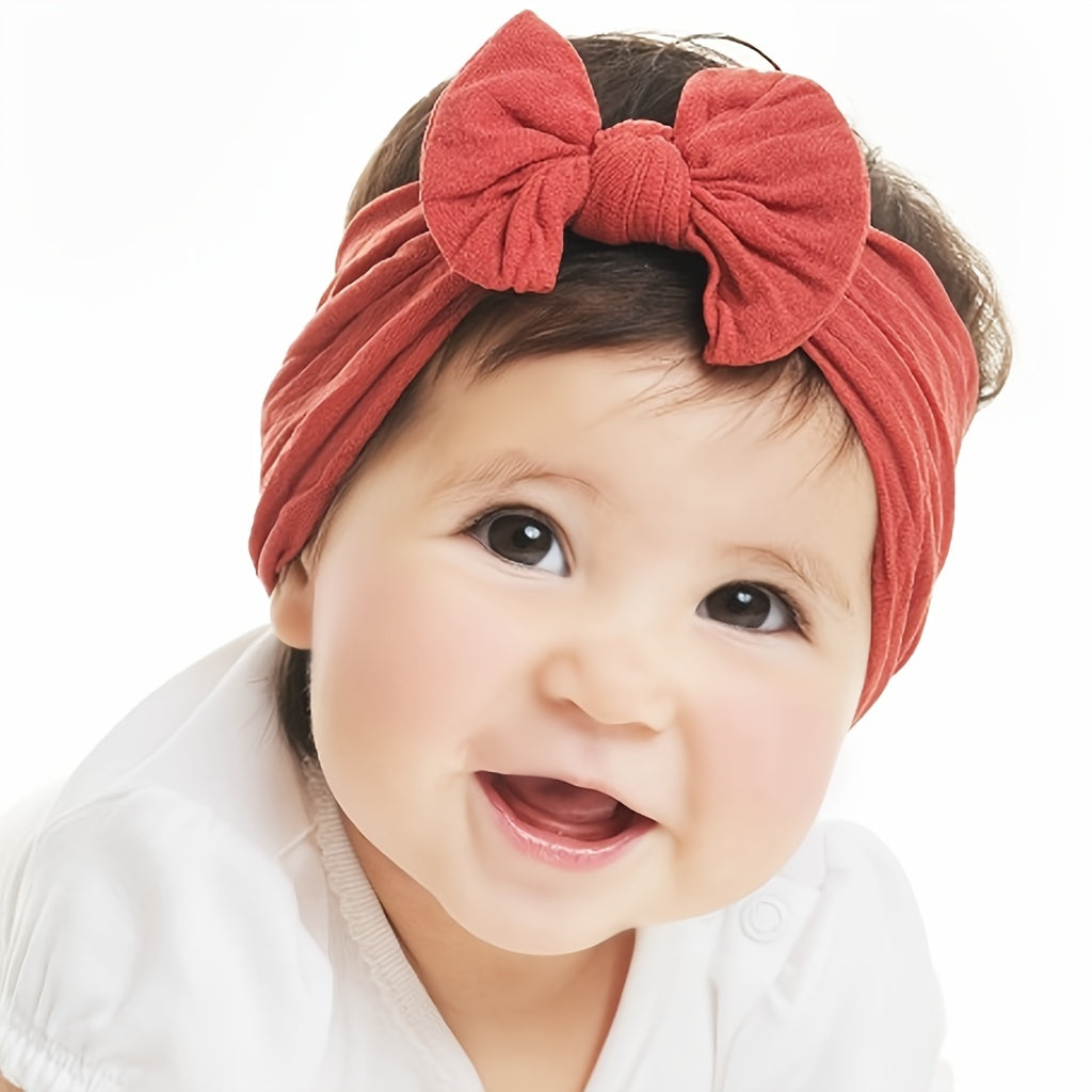 Kids Bow Hair Ties Soft Cotton Headwear