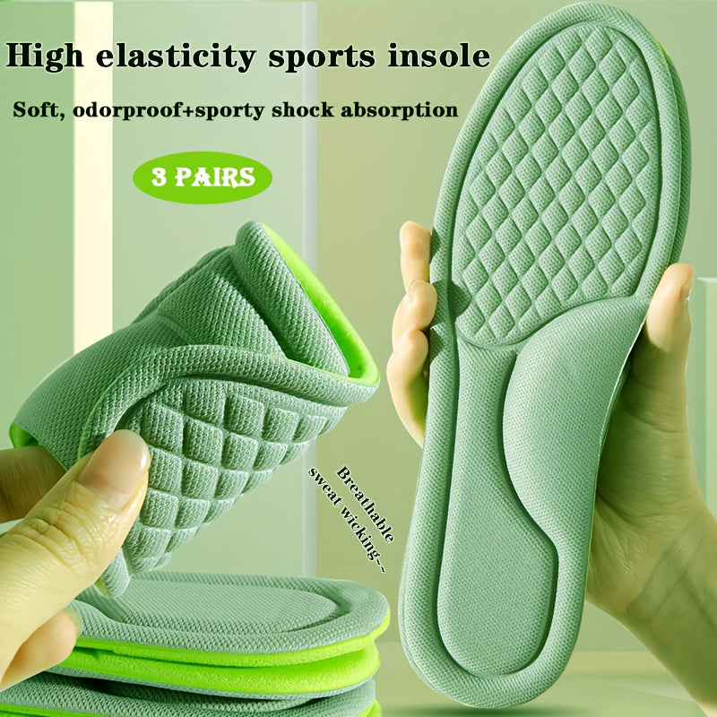3 Pairs Sports & Fitness Insole Anti-Skid Comfortable Insole