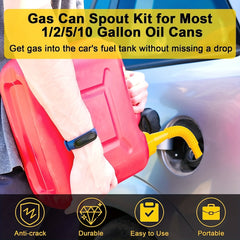 Gas Can Spout Replacement Flexible Pour Nozzle for 3.79-37.85 L Cans
