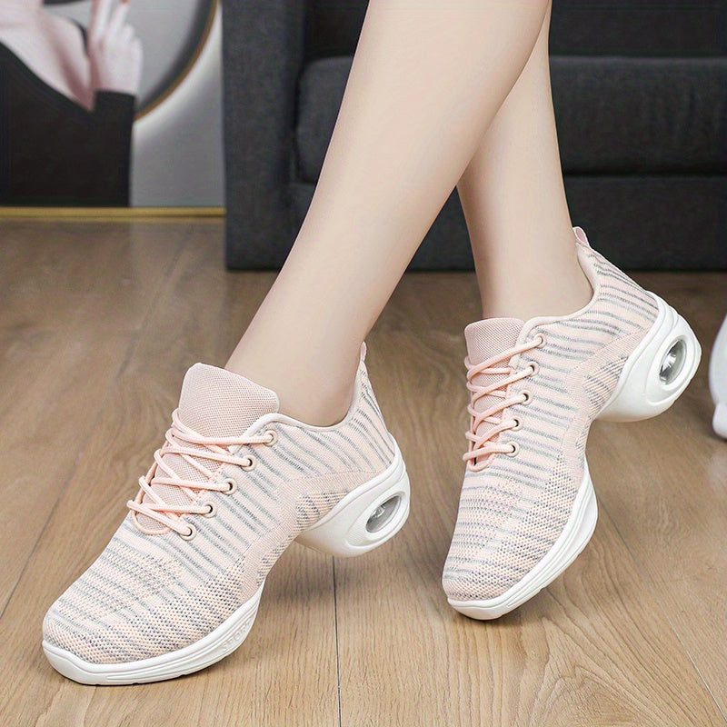 Women's Arch Support Lace Up Dance Shoes with Soft Sole